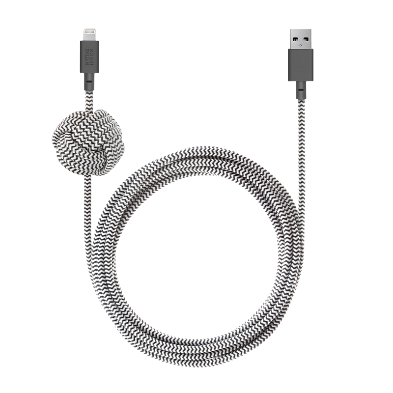 39482207240331,Night Cable (USB-A to Lightning) - Zebra
